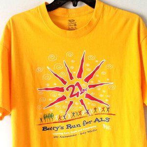 Fruit of The Loom Lofteez HD T Shirt XL Short Sleeves Yellow 100% Cotton Ads